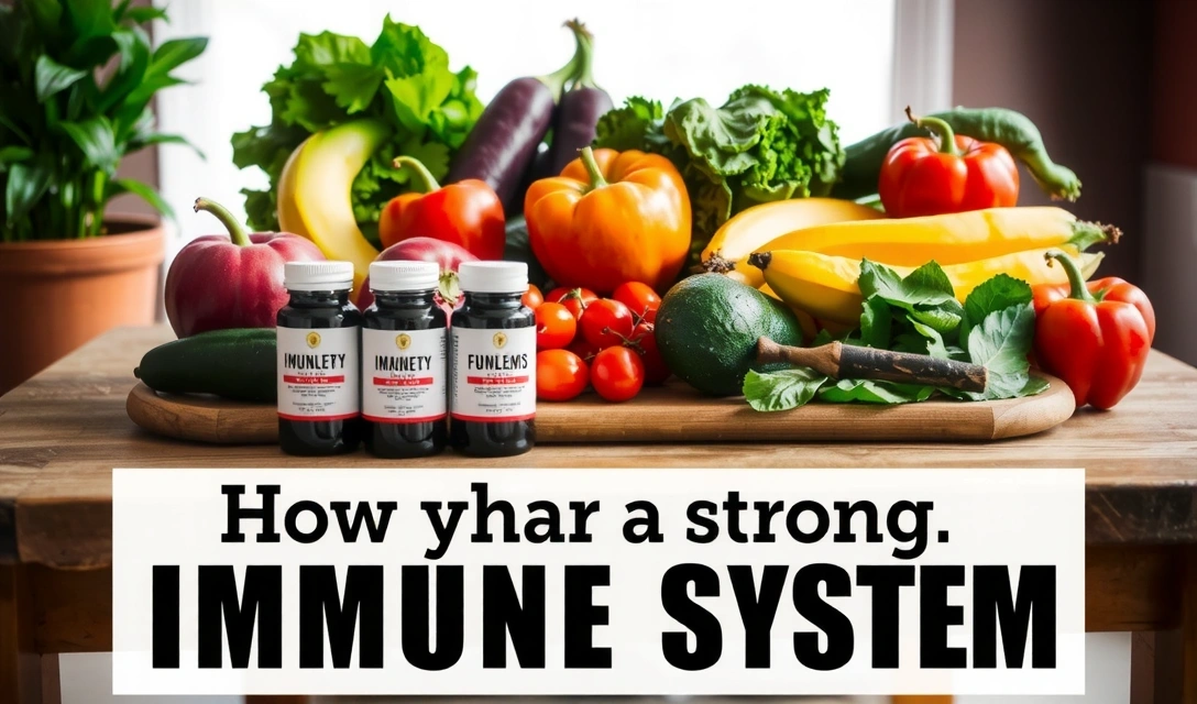 Zdrowe jedzenie i suplementy, symbolizujące odporność